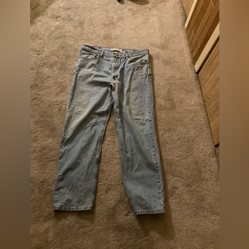 Vintage Levis 550 Jeans Adult Relaxed Fit Light Wash Red Tab Mens 40Wx30L